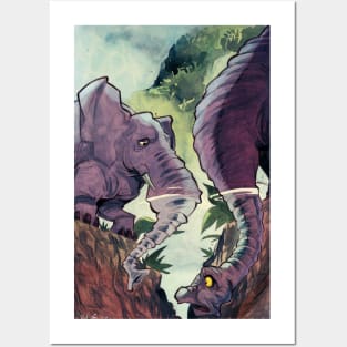 DINO ELEPHANT Posters and Art